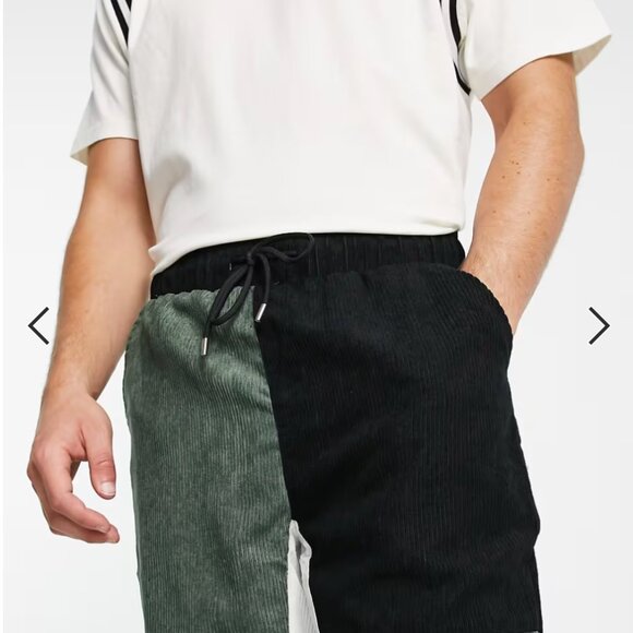 Colorblock Corduroy Straight Leg Joggers - Picture 2 of 8